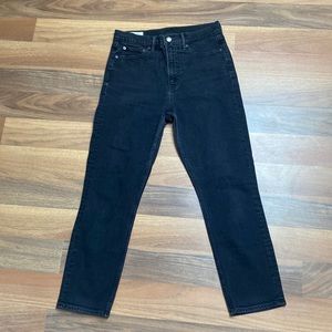 Gap high rise ankle length black denim jeans